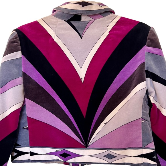Vintage 70s Emilio Pucci Cropped Velvet Jacket/Blazer - Picture 6 of 13